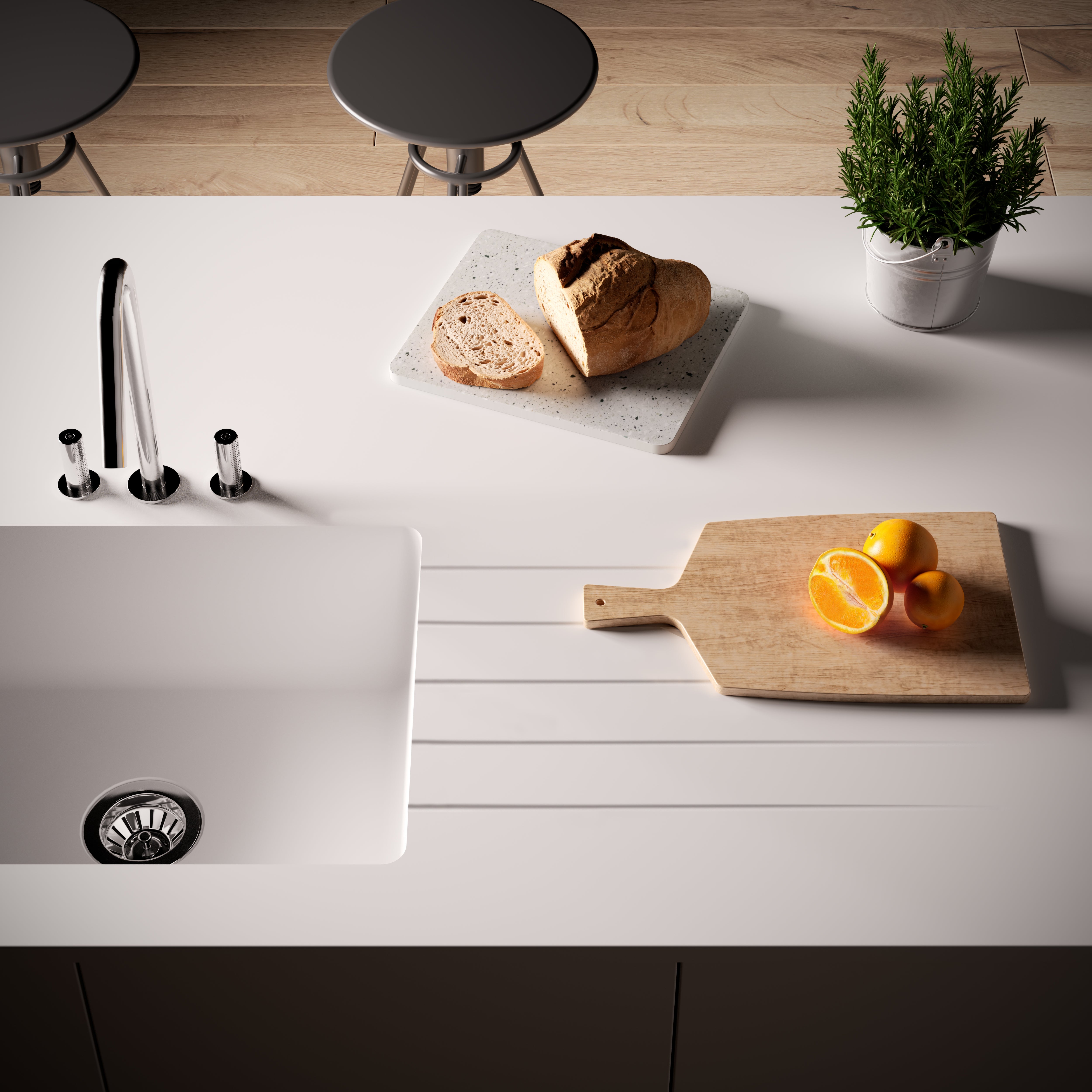 Alpine White - Arbeitsplatte